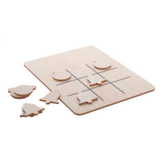 Weihnachtliches Tic-Tac-Toe Baumschmuck & Glocken TixTax, natur