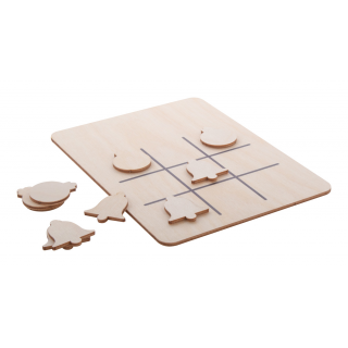 Weihnachtliches Tic-Tac-Toe Baumschmuck & Glocken TixTax, natur