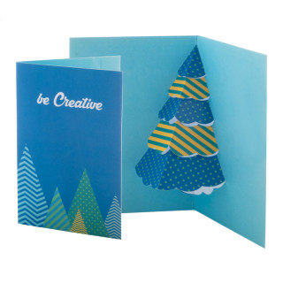 3D Weihnachtskarte Weihnachtsbaum Dimensions, weiß