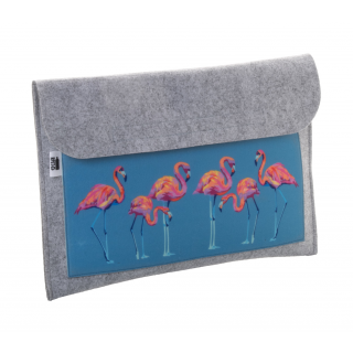 Individuelle Laptoptasche CreaFelt Laptop, grau/weiß