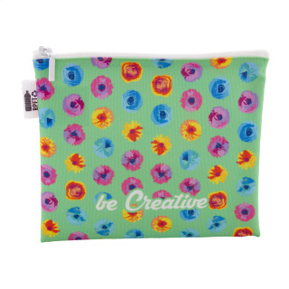 Individuelle Kosmetiktasche CreaBeauty M RPET, weiß
