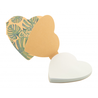 Individuelle Haftnotizen CreaStick Heart Eco, natur