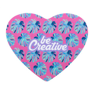 Mauspad RPET CreaFelt Cursor Love, weiß