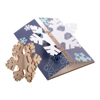 Weihnachtskarte, Schneeflocke Creax Plus, natur