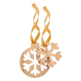 Weihnachtsbaumschmuck, Schneeflocke Jerpstad, natur