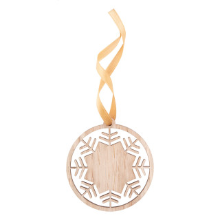 Weihnachtsbaumschmuck, Snowflake Lundamo, gold/natur