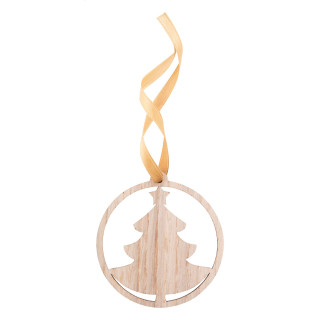 Weihnachtsbaumschmuck, Tannenbaum Lundamo, gold/natur