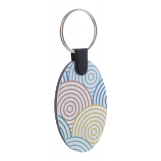 Schlüsselanhänger (oval) Aluudy B, silber