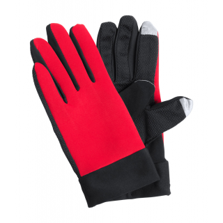 Touch-Sporthandschuhe Vanzox, schwarz/rot