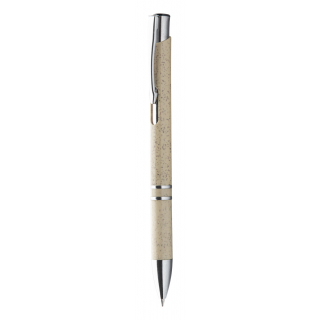Kugelschreiber Nukot, silber/beige