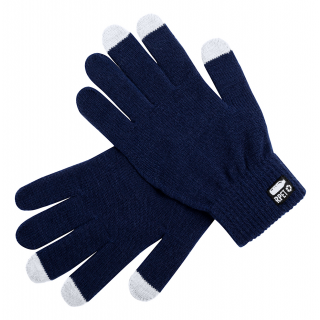 RPET Touchscreen-Handschuhe Despil, dunkelblau