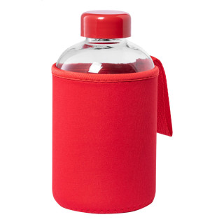 Glas-Sportflasche Tesso, rot