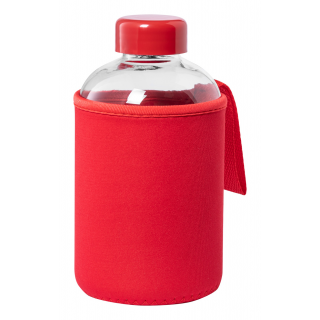 Glas-Sportflasche Tesso, rot
