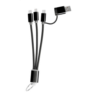 Ladekabel-Schlüsselanhänger Rashort, schwarz