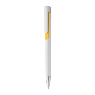 Kugelschreiber Rubri, weiß/gelb