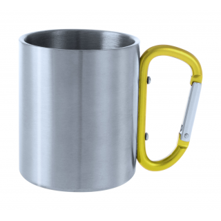 Edelstahlbecher Cadisha, silber/gelb