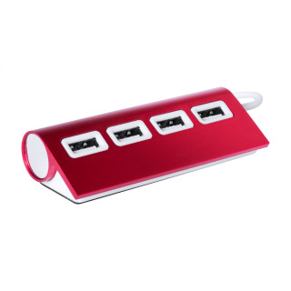 Usb Hub Wudge, weiß/rot