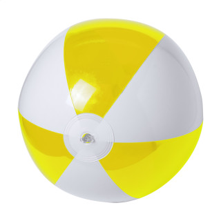 Strandball (ø28 cm) Byron, weiß/gelb