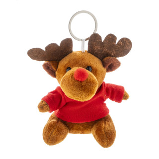 Plüsch-Weihnachtsrentier-Schlüsselanhänger Julren, mehrfarbig