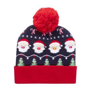 Weihnachts-LED-Wintermütze, Weihnachtsmann Norrsken, mehrfarbig