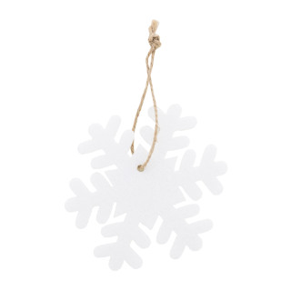 RPET Weihnachtsbaumschmuck, Schneeflocke Joulox, weiß
