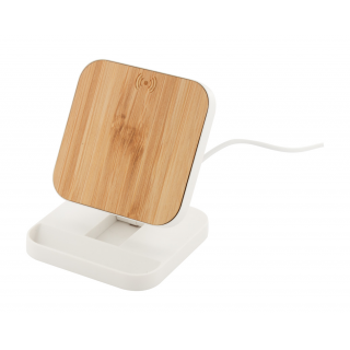 Wireless-Charger/Handyhalter Rabso, natur/weiß