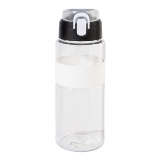 RPET Trinkflasche Fitgrip, weiß
