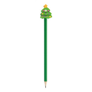 Bleistift mit Weihnachtsfigur, Weihnachtsbaum Ramsvika, grün