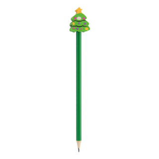 Bleistift mit Weihnachtsfigur, Weihnachtsbaum Ramsvika, grün