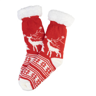 Weihnachtshausschuhsocken Norsokkar, rot