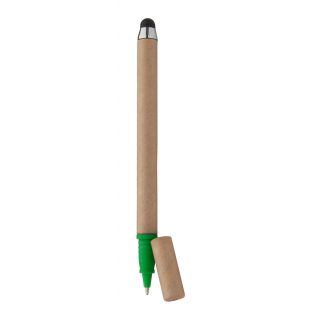 Recycling Touchpen und Kugelschreiber EcoTouch, grün/natur