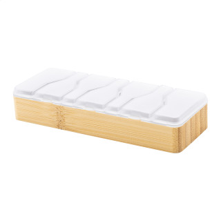 Pillendose Pillboo, natur/weiß