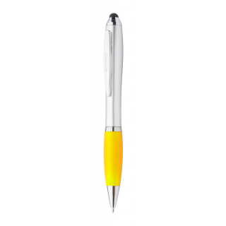 Touchpen mit Kugelschreiber  Tumpy, silber/gelb