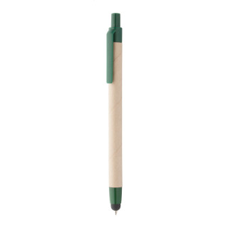 Touchpen mit Kugelschreiber  Tempe, grün/natur