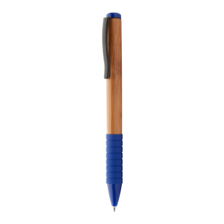 Kugelschreiber aus Bambus  Bripp, natur/blau