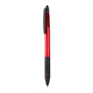 Touchpen mit Kugelschreiber Trime, schwarz/rot