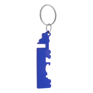 Flaschenöffner/Schlüsselanhänger Peterby, blau