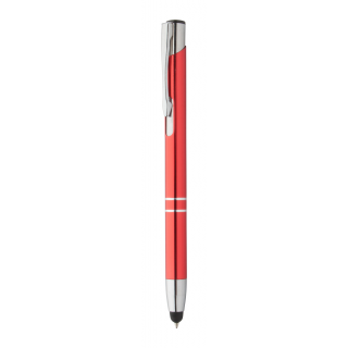 Touchpen mit Kugelschreiber  Tunnel, rot