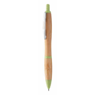 Bambus-Kugelschreiber Bambery, natur/grün