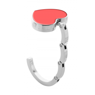 Taschenhalter Amor, silber/rot