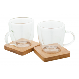 Espressotassen-Set Mocaboo, natur/transparent