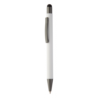 Touchpen mit Kugelschreiber Hevea, weiß