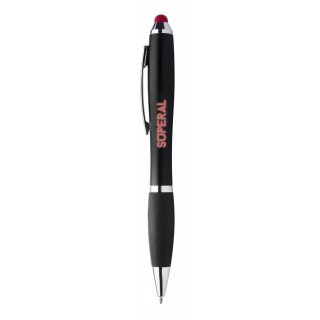 Kugelschreiber mit Touchpen Lighty, rot