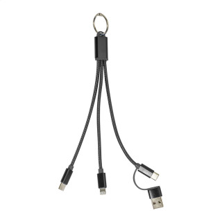 USB-Ladekabel mit Schlüsselanhänger Rafob, schwarz