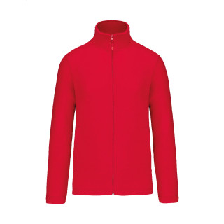 Fleecejacke mit durchgehendem Reißverschluss KA9102, rot, L
