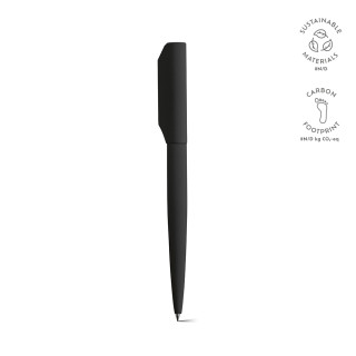 Rabelais Kugelschreiber aus recyceltes Aluminium. Schwarze Dokumental®-Tinte, schwarz