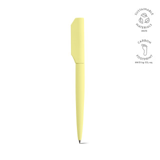 "Rabelais Pen" Kugelschreiber aus recyceltem Aluminium mit schwarzer Dokumental®-Tinte, pastelgelb