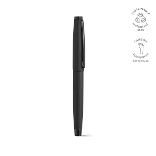 "Dreiser Pen" Kugelschreiber aus recyceltem Edelstahl mit schwarzer Dokumental®-Tinte, schwarz