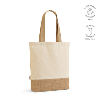 Puncak Einkaufstasche recyceltes Baumwolle (180 g/m²) und Jute (275 g/m²), natur