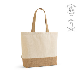 Mauna Kea Einkaufstasche recyceltes Baumwolle (220 g/m²) und Jute (275 g/m²), natur